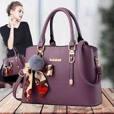 red colour woman handbag